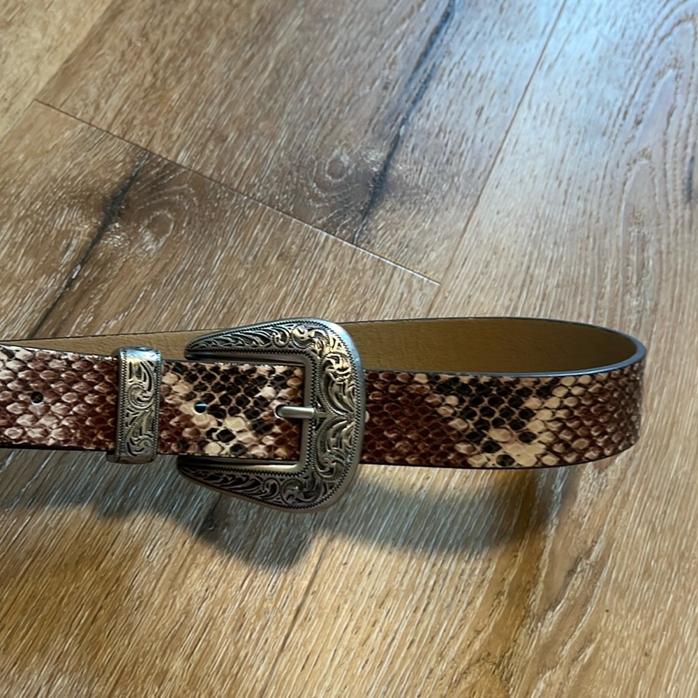 🔥Urban Outfitters Faux Snakeskin and Silver Belt, Size Small